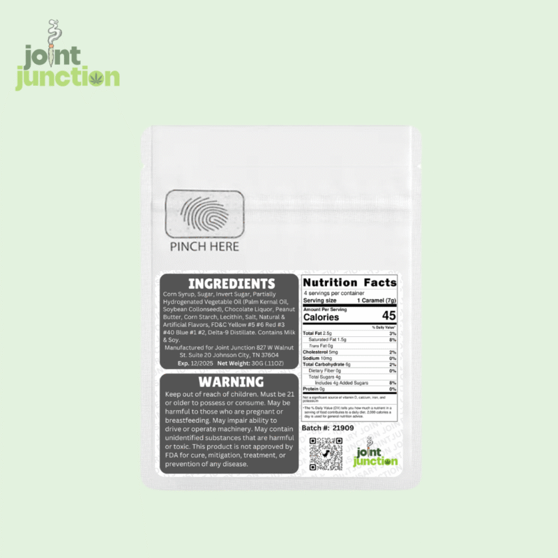 20MG THC Caramel Candies (4-Pack) | 80MG Total THC - Image 2