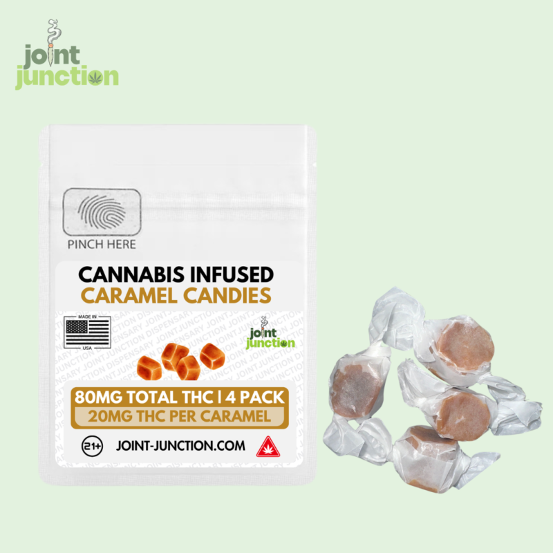 20MG THC Caramel Candies (4-Pack) | 80MG Total THC